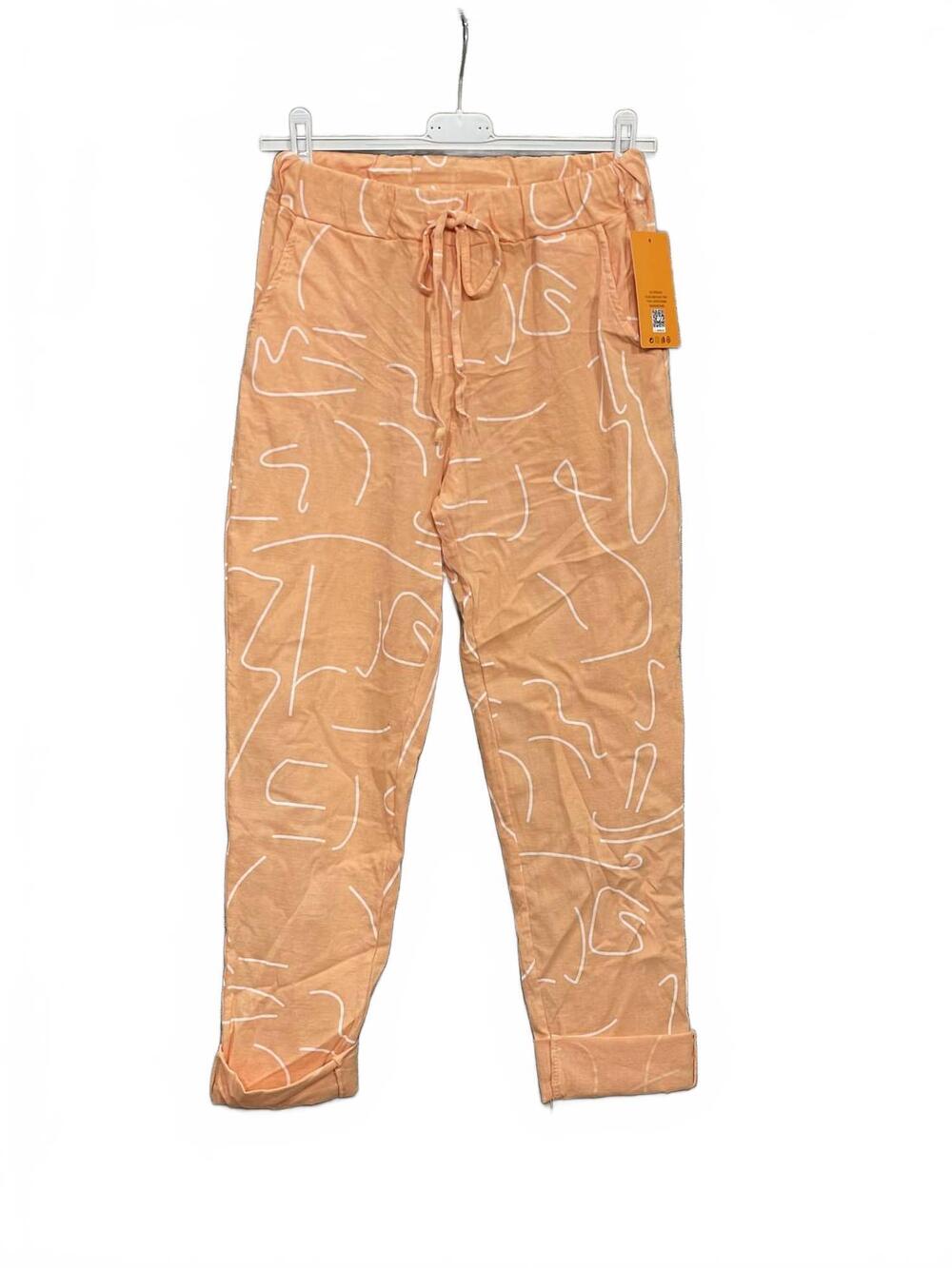 NEW OZ women's embelished crinkle jogger in peach